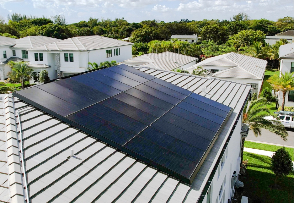 home with solar panels