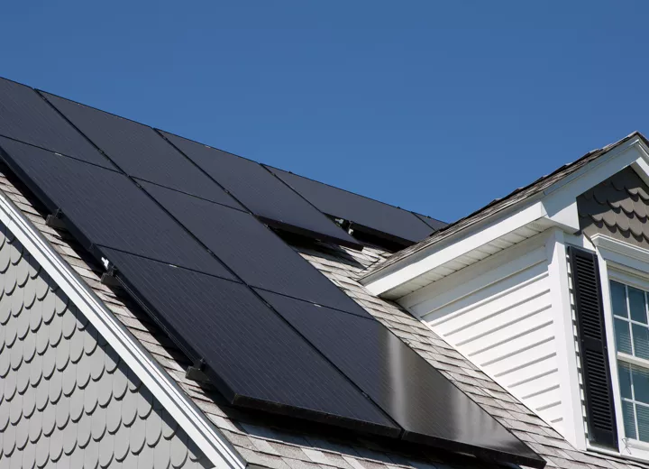 house with solar panels